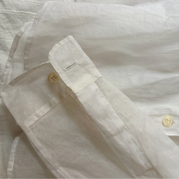 Jupe by Jackie x Comme Des Garçons White Floral Embroidered Button-Up Shirt - Picture 5 of 9